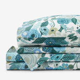 Garden Party Classic Cool Cotton Percale Bed Sheet Set - Teal, King