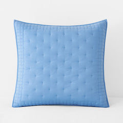 Pintuck Quilted Sham - Blue, Euro