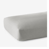 Premium Breathable Washed Linen Solid Fitted Bed Sheet - Light Gray, Full
