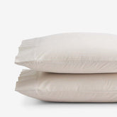 Classic Stripes and Plaids Cool Yarn-Dyed Cotton Percale Pillowcase Set - Stripe Tan, Standard