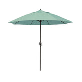 Round Outdoor Patio Umbrella, Aluminum with Auto Tilt Crank - Bronze Finish, Spectrum Mist, 7.5'