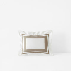 Double Border Premium Smooth Supima® Cotton Wrinkle-Free Sateen Sham - Light Birch, Boudoir