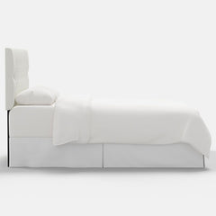 Park Tufted Textured Linen Headboard - White, King