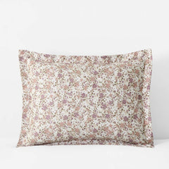 Joyful Floral Classic Smooth Sateen Sham - Beige, Standard
