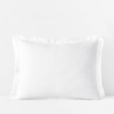 Premium Breathable Relaxed Linen Sham - White, King