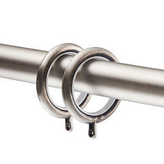 1.5" Drapery Rings, Set of 10 - Pewter, OS
