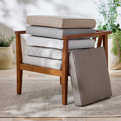 Replacement Boxed Edge Chair Cushion - Taupe, 21 in. x 19 in.