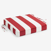 Replacement Boxed Edge Chair Cushion - Cabana Jockey Red, 20 in. x 20 in.