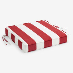 Replacement Boxed Edge Chair Cushion - Cabana Jockey Red, 20 in. x 20 in.