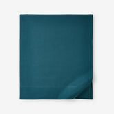 Classic Ultra-Cozy Cotton Velvet Flannel Flat Bed Sheet - Teal, Queen