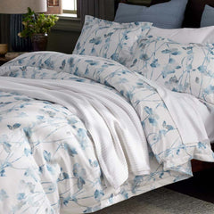 Garden Leaf Premium Smooth Wrinkle-Free Sateen Sham - Blue Multi, Euro