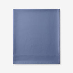Premium Smooth Supima® Cotton Wrinkle-Free Sateen Flat Bed Sheet - Blue Dusk, Deep Pocket King