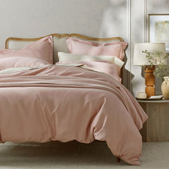 Premium Smooth Supima® Cotton Wrinkle-Free Sateen Flat Bed Sheet - Rose, Deep Pocket Cal. King