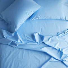 Classic Cool Organic Cotton Percale Solid Pillowcase Set - Ocean Blue, King