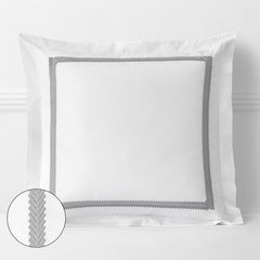 Hewett Luxe Smooth Egyptian Cotton Sateen Sham - Gray, Euro