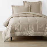 Classic Cool Cotton Percale Comforter - Cocoa, Full/Queen