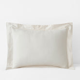 Classic Smooth Sateen Solid Sham - Ivory, Euro