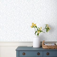 Ava Removable Wallpaper - Ditsy Floral Blue, Roll