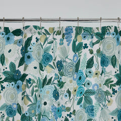 Garden Party Classic Cool Cotton Percale Shower Curtain - Teal