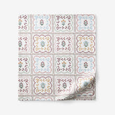 Lottie Classic Cool Cotton Percale Flat Bed Sheet - Ivory Multi, Twin/Twin XL
