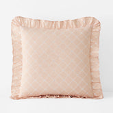 Eyelet Ruffle Classic Cool Yarn-Dyed Cotton Percale Sham - Peach, Euro