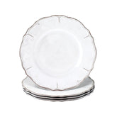 Rustica Antique White Melamine Salad Plates, Set of 4 - White