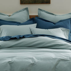 Classic Ultra-Cozy Cotton Velvet Flannel Flat Bed Sheet - Seafoam, King/Cal. King