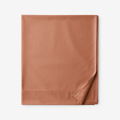 Classic Smooth Wrinkle-Free Sateen Flat Bed Sheet - Caramel, Queen