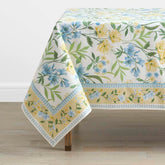 Garden Floral Cotton Tablecloth - Gardenia Mist, 70 in. x 90 in.