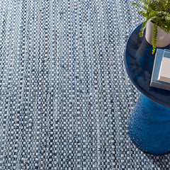 Denim Stone Blue Handwoven Cotton Rug - Denim, 8' x 10'