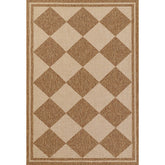 Diamond Checkered Outdoor Rug - Natural, 2' x 3'
