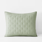 Pintuck Quilted Sham - Light Sage, King