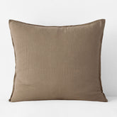Premium Breathable Washed Linen Solid Sham - Pine Bark, Euro