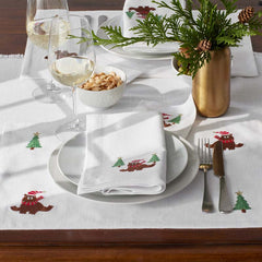 Embroidered Novelty Napkins, Set of 4 - Bear