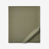 Classic Cool Cotton Percale Flat Bed Sheet - Olive Green, Queen