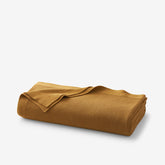 Classic All Season Breathable Cotton Knit Throw - Gold