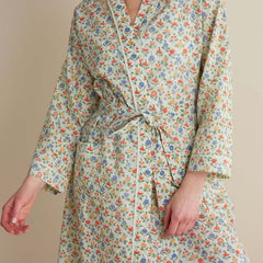 Printed Voile Women's Kimono Robe - Meadow Song, XS/S