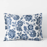 Floral Indigo Garden Classic Cool Cotton Percale Sham - Blue, Standard