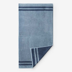 Mirage Aegean Cotton Reversible Stripe Hand Towel - Smoky Blue