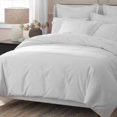 Luxe Smooth Egyptian Cotton Sateen Fitted Bed Sheet - White, King