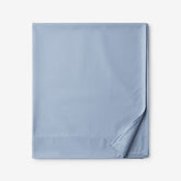 Classic Smooth Rayon Made From Bamboo Sateen Flat Bed Sheet - Misty Blue, Twin