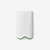 Scalloped Edge Hand Towel - Green