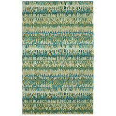Paint Chip Hand Hooked Wool Rug - Moss, 8' x 10'