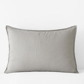 Premium Breathable Washed Linen Solid Sham - Light Gray, King
