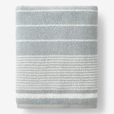 Plush Spa Stripe Bath Sheet - Light Seaspray