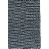 Honeycomb Handwoven Wool Rug - Indigo, 8' Runner