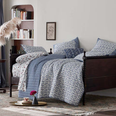Jiya Reversible Quilted Sham - Blue, King