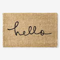 Hello Coir Doormat - Natural, 24 in. x 36 in.