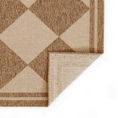 Diamond Checkered Outdoor Rug - Natural, 2' x 3'