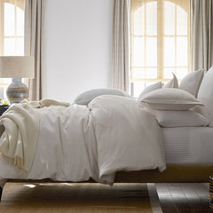 Luxe Ultra-Cozy Cotton Velvet Flannel Flat Bed Sheet White, Queen